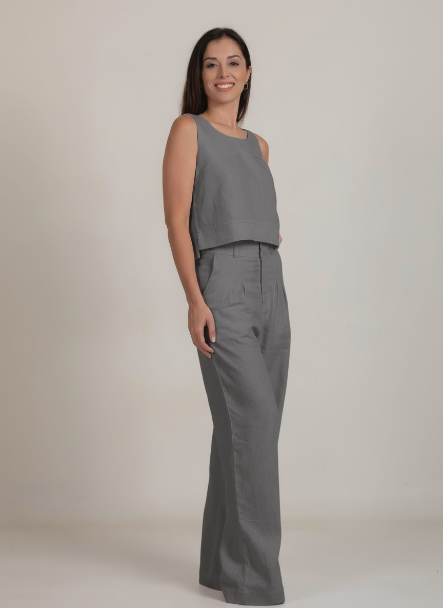 Conjunto Calça  Gardênia & Regata Amora