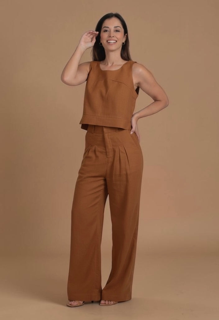 Conjunto Calça  Gardênia & Regata Amora