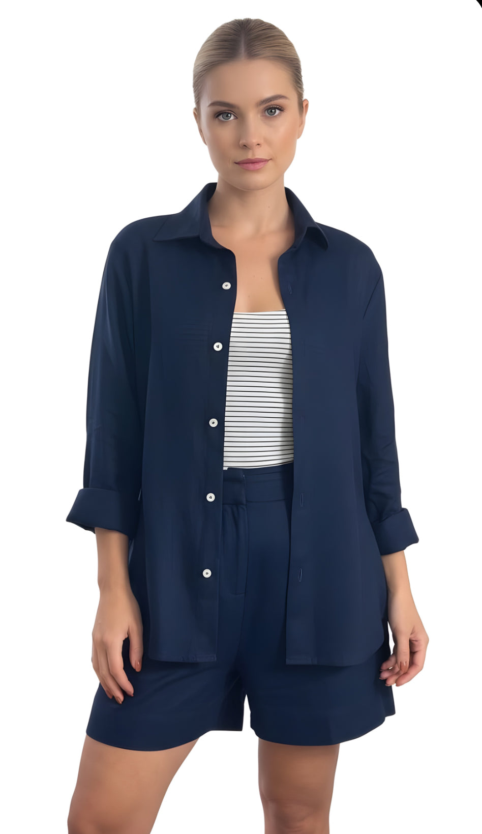 Conjunto Bermuda Jambu e Camisa Amarilis