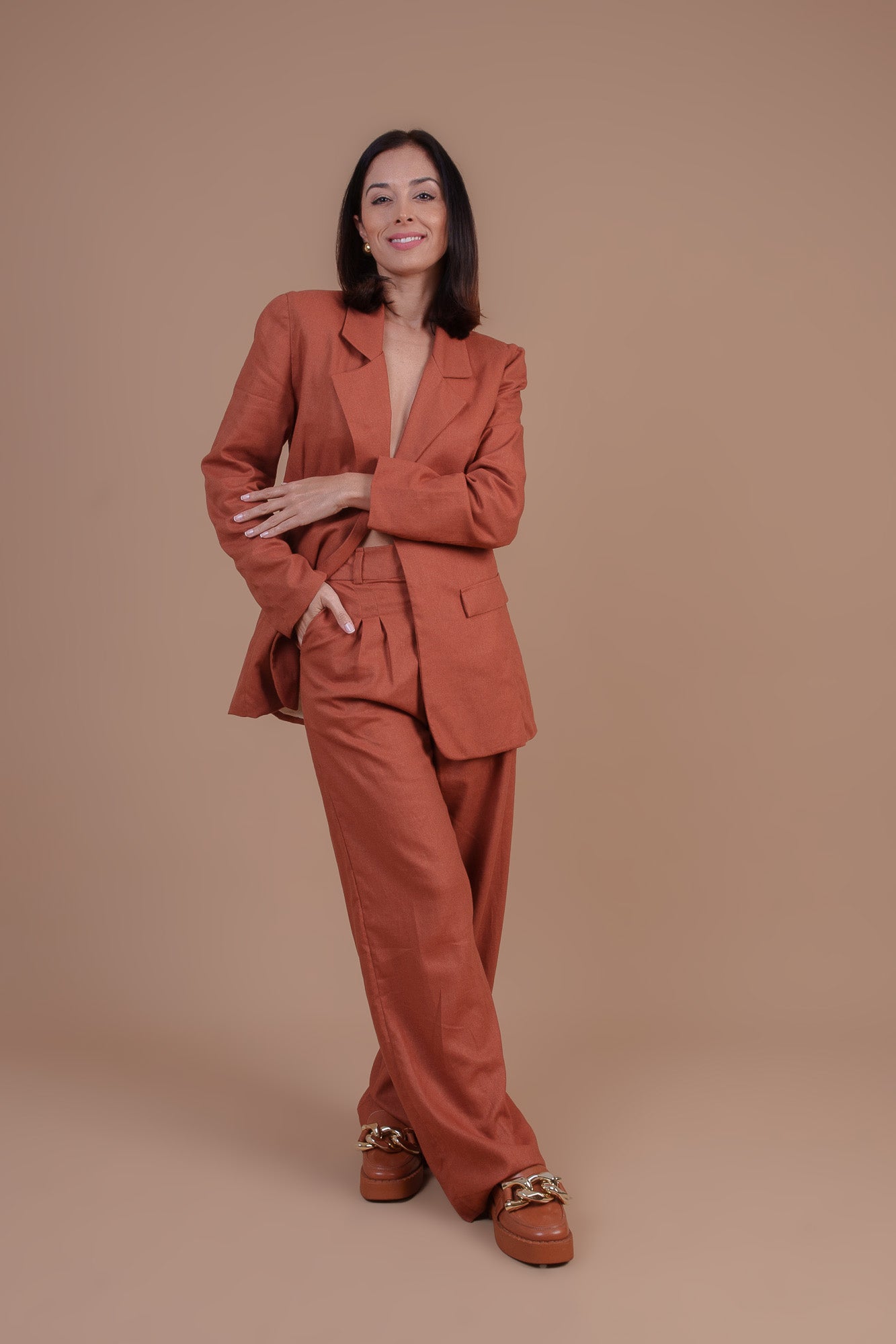 Conjunto Calça Gardênia & Blazer Cassis