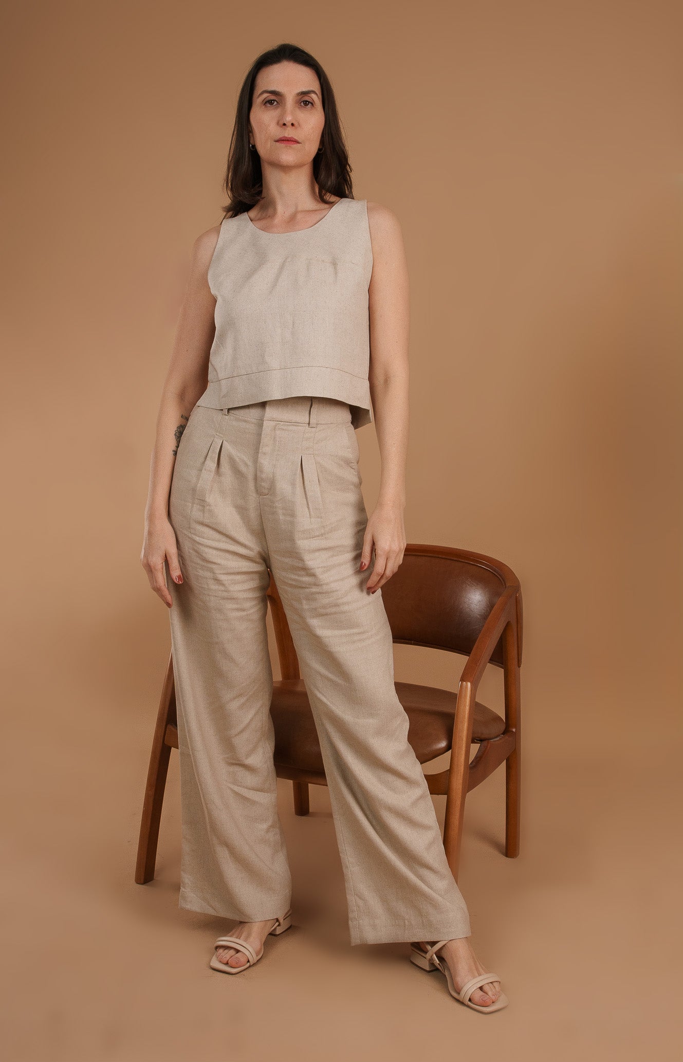 Conjunto Calça  Gardênia & Regata Amora