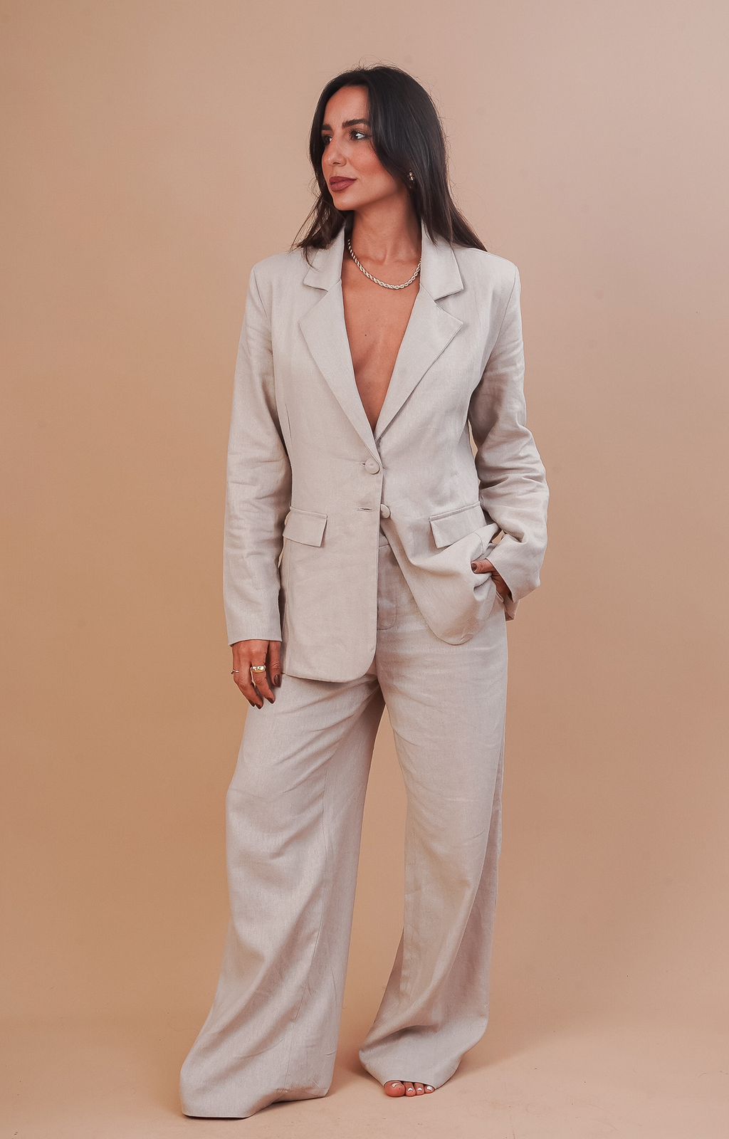 Conjunto Calça Gardênia & Blazer Cassis - Sale