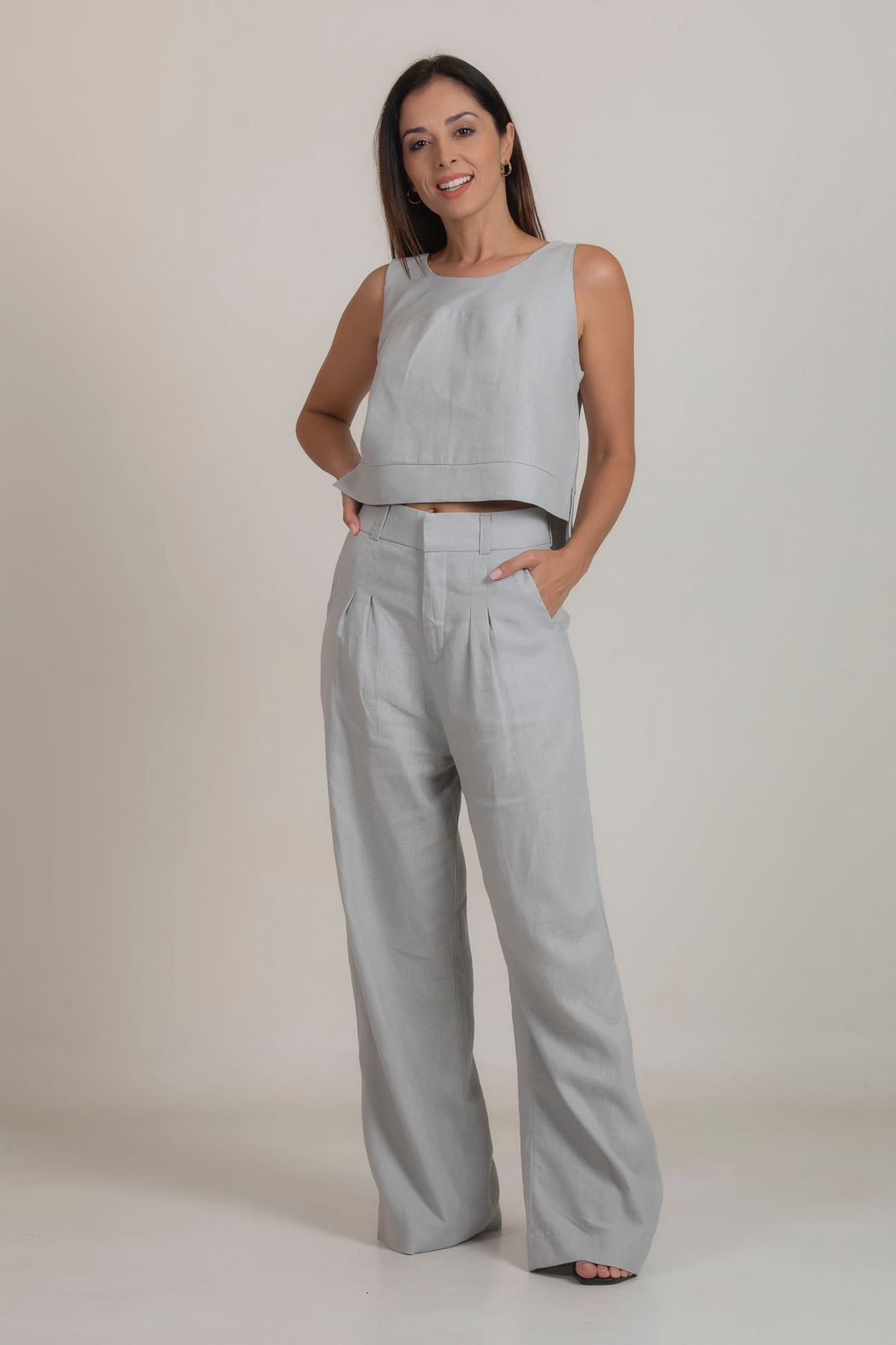 Conjunto Calça  Gardênia & Regata Amora