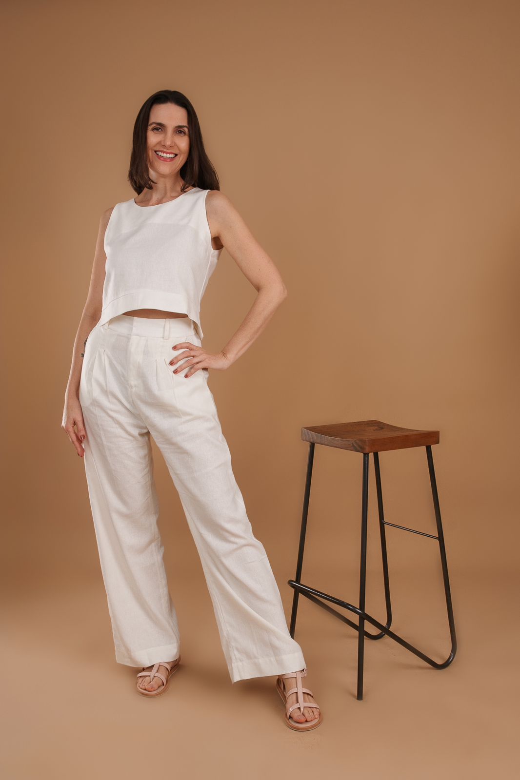 Conjunto Calça  Gardênia & Regata Amora