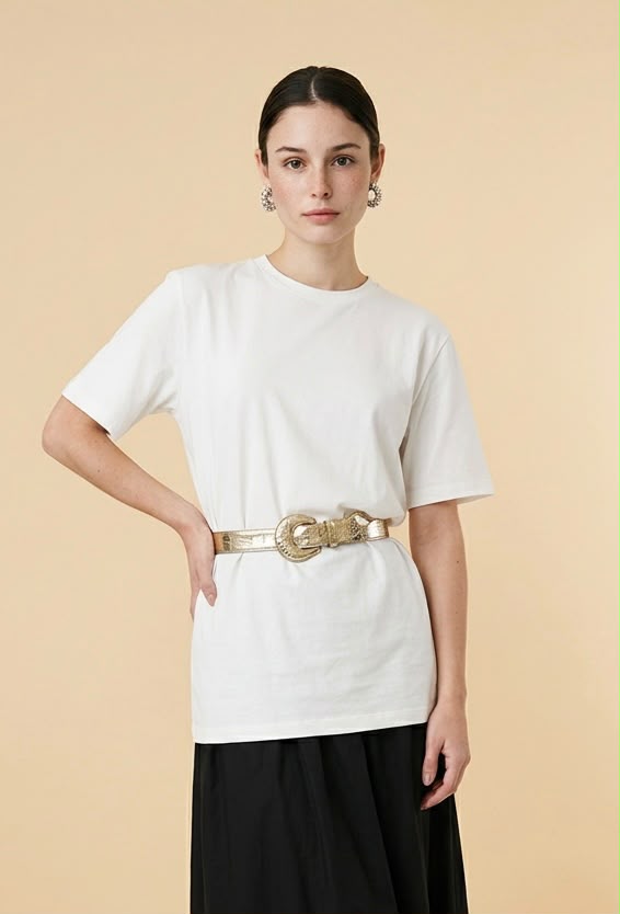 Camiseta Feminina em Algodão Pima - Tulipa