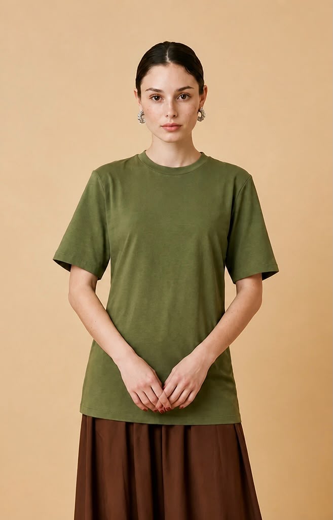 Camiseta Feminina em Algodão Pima - Tulipa
