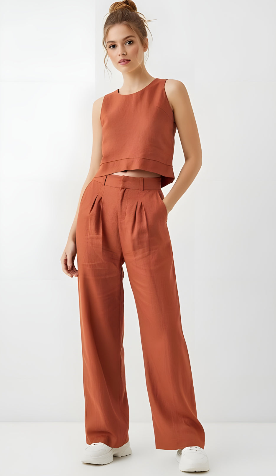 Conjunto Calça  Gardênia & Regata Amora