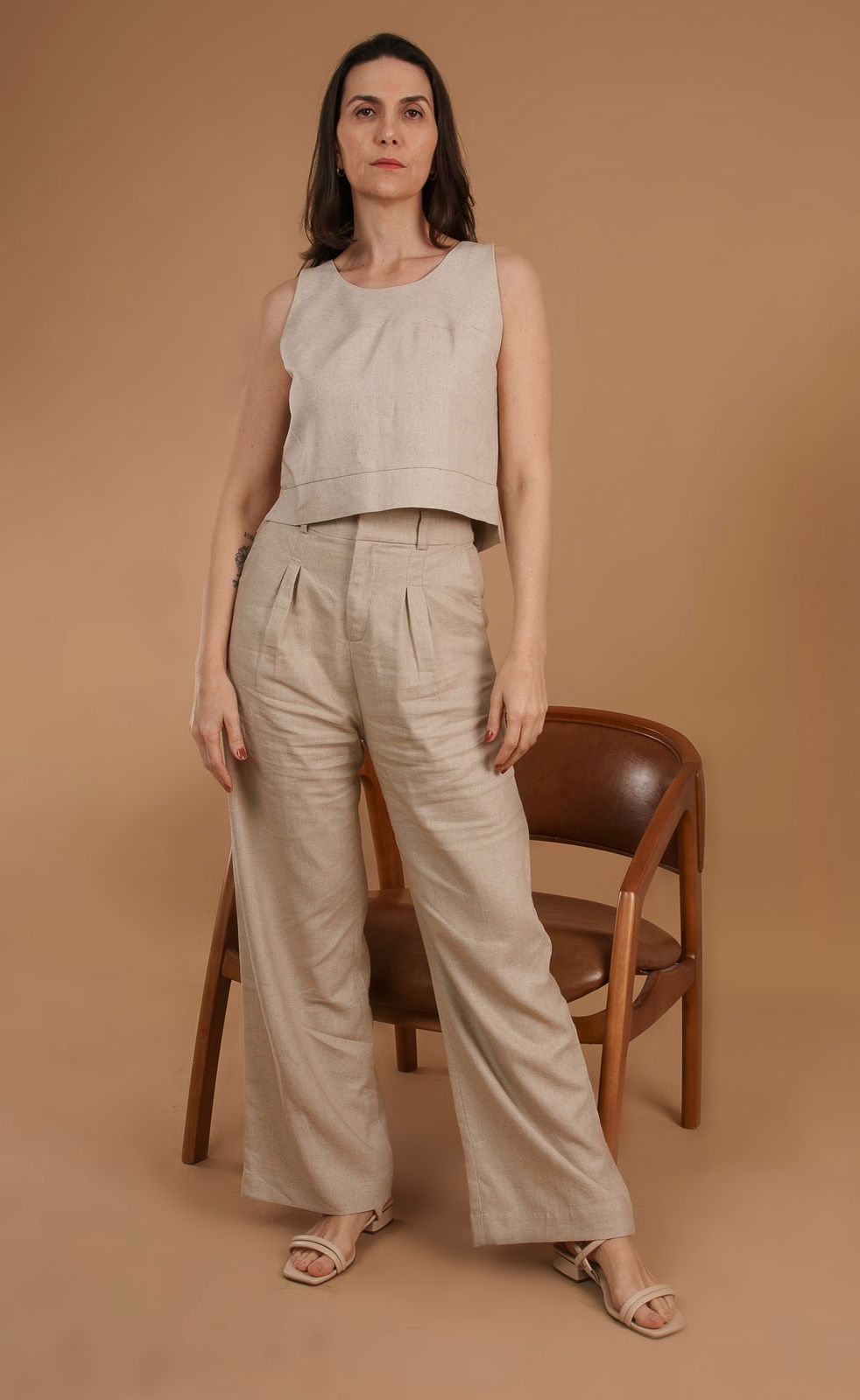 Conjunto Calça  Gardênia & Regata Amora