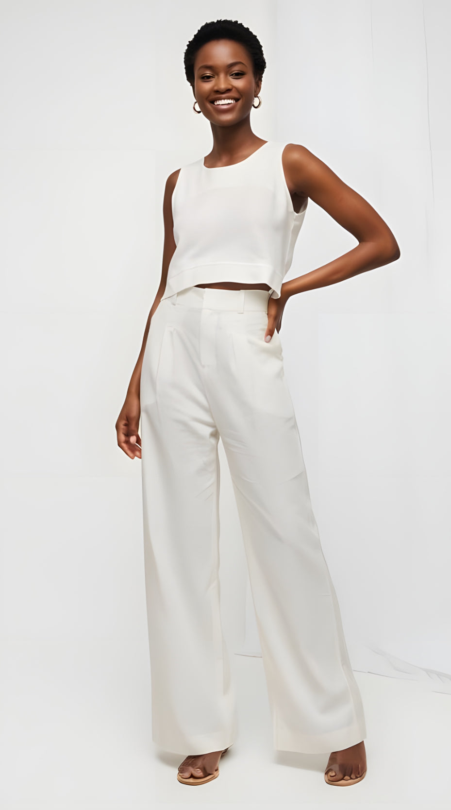 Conjunto Calça  Gardênia & Regata Amora