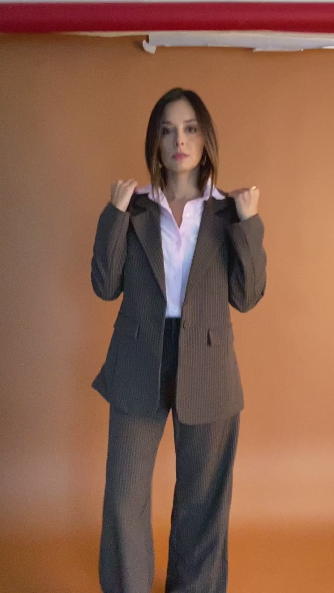 Blazer Feminino de Alfaiataria Listrada - Cassis