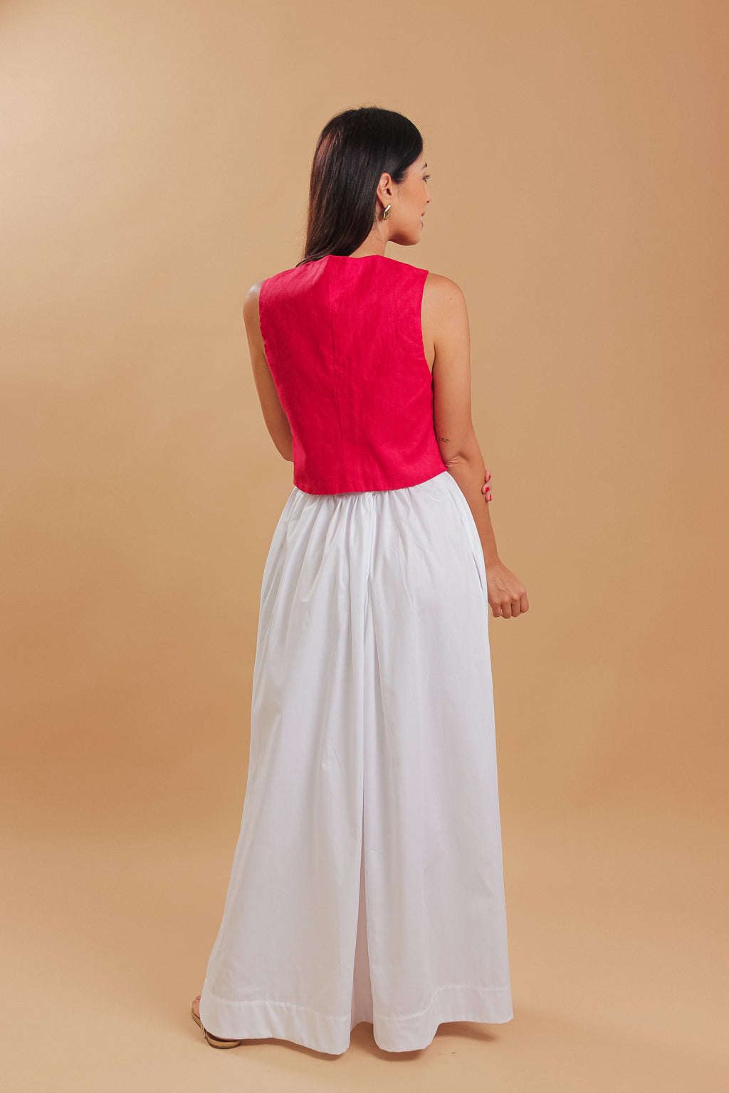 Saia Feminina em Tricoline de Algodão — Flamboyant